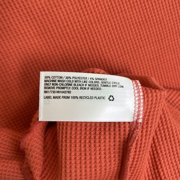 Wild Fable Ruffle Hem Orange Crop Tee - Picture 5 of 5